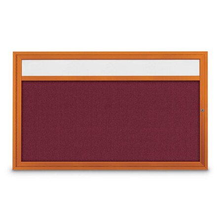 United Visual Products Hinge-less Radius Corkboard, 30"x36", Black Alum Frame/Cinnabar UVEB3036R-BLACK-CINNABA